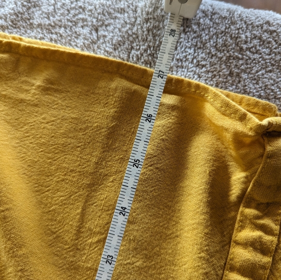 🌻2 for $20 | Linen Blend Mido Skirt with Button Detail on Front & Pleats - Picture 4 of 7